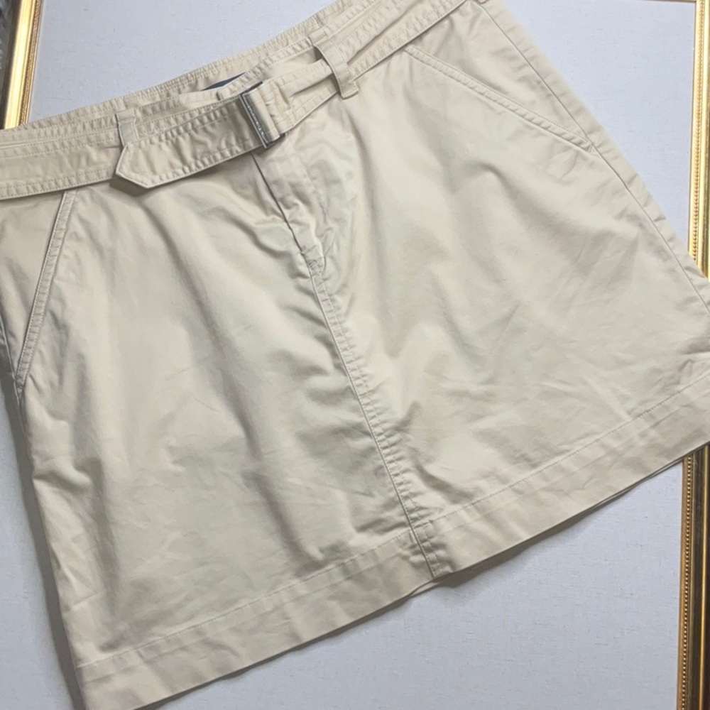 Ralph Lauren Golf Khaki Belted Skirt/Skort Front & Back Pockets
